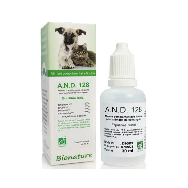 AND 128 Equilibre Rénal – Extraits De Plantes Dynamisés Bionature (30 Ml) 3 AND 128 Equilibre Rénal – Extraits De Plantes Dynamisés Bionature (30 Ml)
