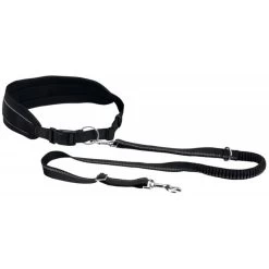 Ceinture + Laisse Réglables (Coloris Gris / 75-120 Cm)