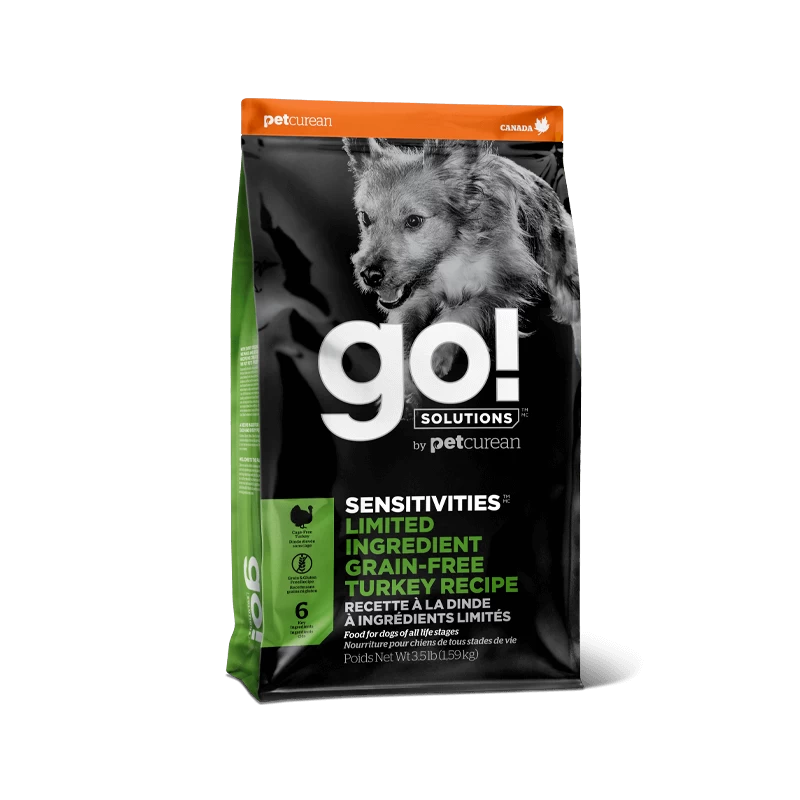 Croquettes Sans Céréales GO! Dinde Chiens Sensibles (1,6 Et 10 Kilos) 3 Croquettes Sans Céréales GO! Dinde Chiens Sensibles (1,6 Et 10 Kilos)