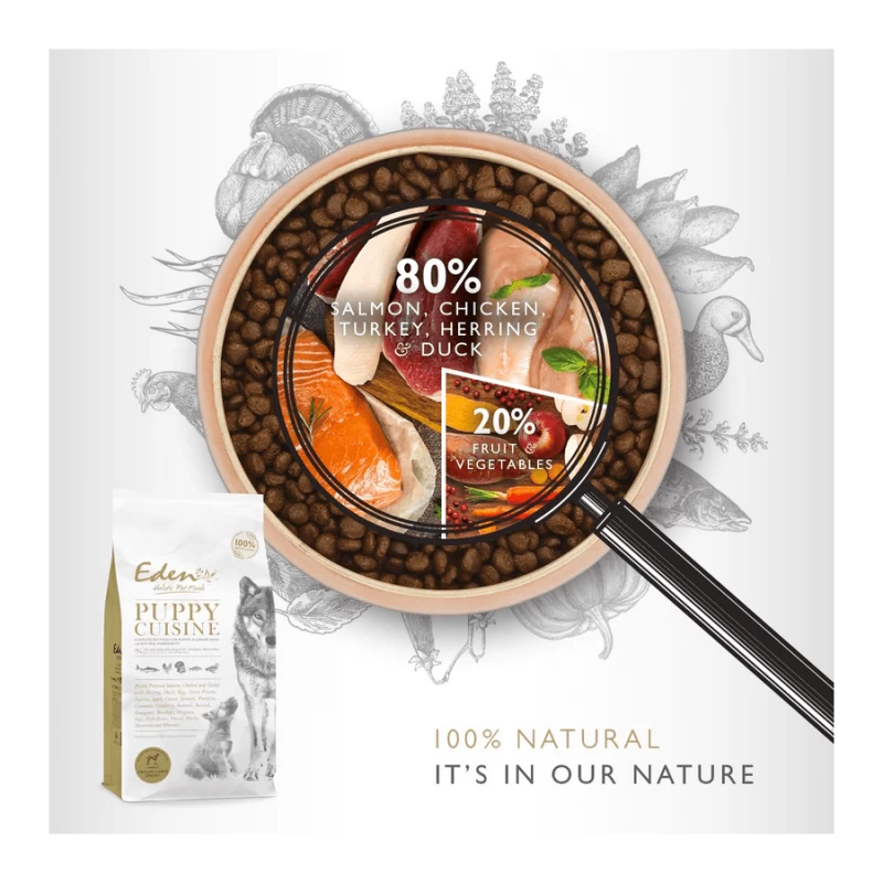Eden 80/20 “Puppy Cuisine” Croquettes Chiots, Juniors Et Chiennes Gestantes 5 Eden 80/20 “Puppy Cuisine” Croquettes Chiots, Juniors Et Chiennes Gestantes – Image 3