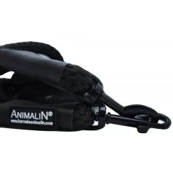 Animalin® : Laisse Double Connexion Mousq. Noir - 190 Cm – 3 Diamètres/5 Coloris