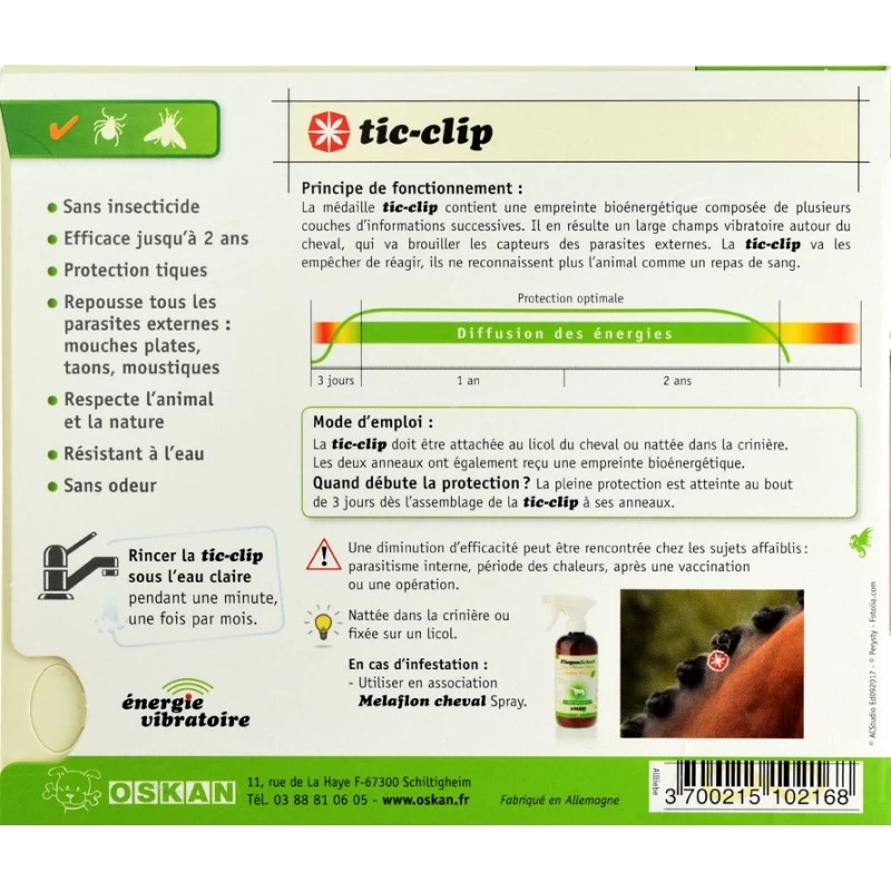 Tic-Clip Cheval (Protection Antiparasitaire) 5 Tic-Clip Cheval (Protection Antiparasitaire) – Image 3